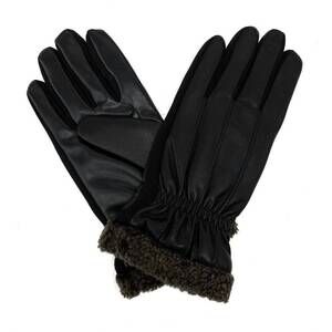 NEW ISOTONER men's signature smarttouch dress faux fur cuff gloves in black